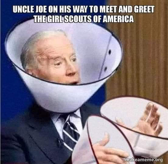 creepy joe going to a girl scout meeting  ~~  