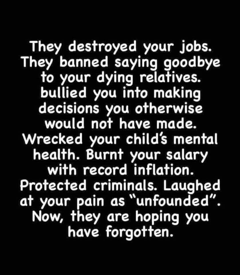 govt destroyed us during COVID inflation crime  ~~  