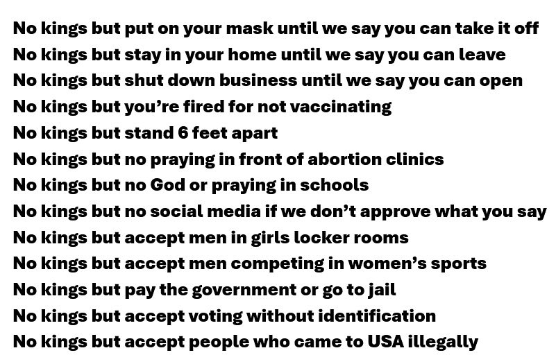 no kings BUT democrats  ~~  