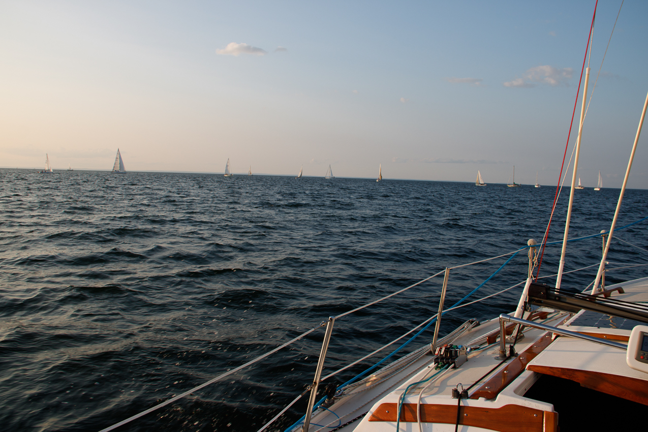 MSSA 2017 Racing Summer Series Race 8 of 8 - final race  ~~  10 plus knots at the start - very spirited.  Taken from s/v Akula non-spin Divison D