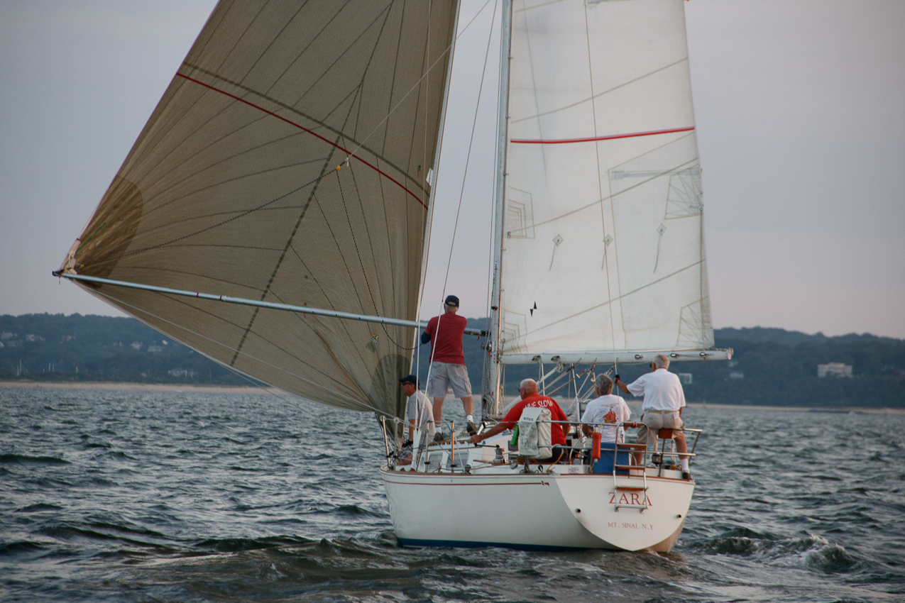 MSSA 2017 Racing Summer Series Race 8 of 8 - final race  ~~  10 plus knots at the start - very spirited.  Taken from s/v Akula non-spin Divison D