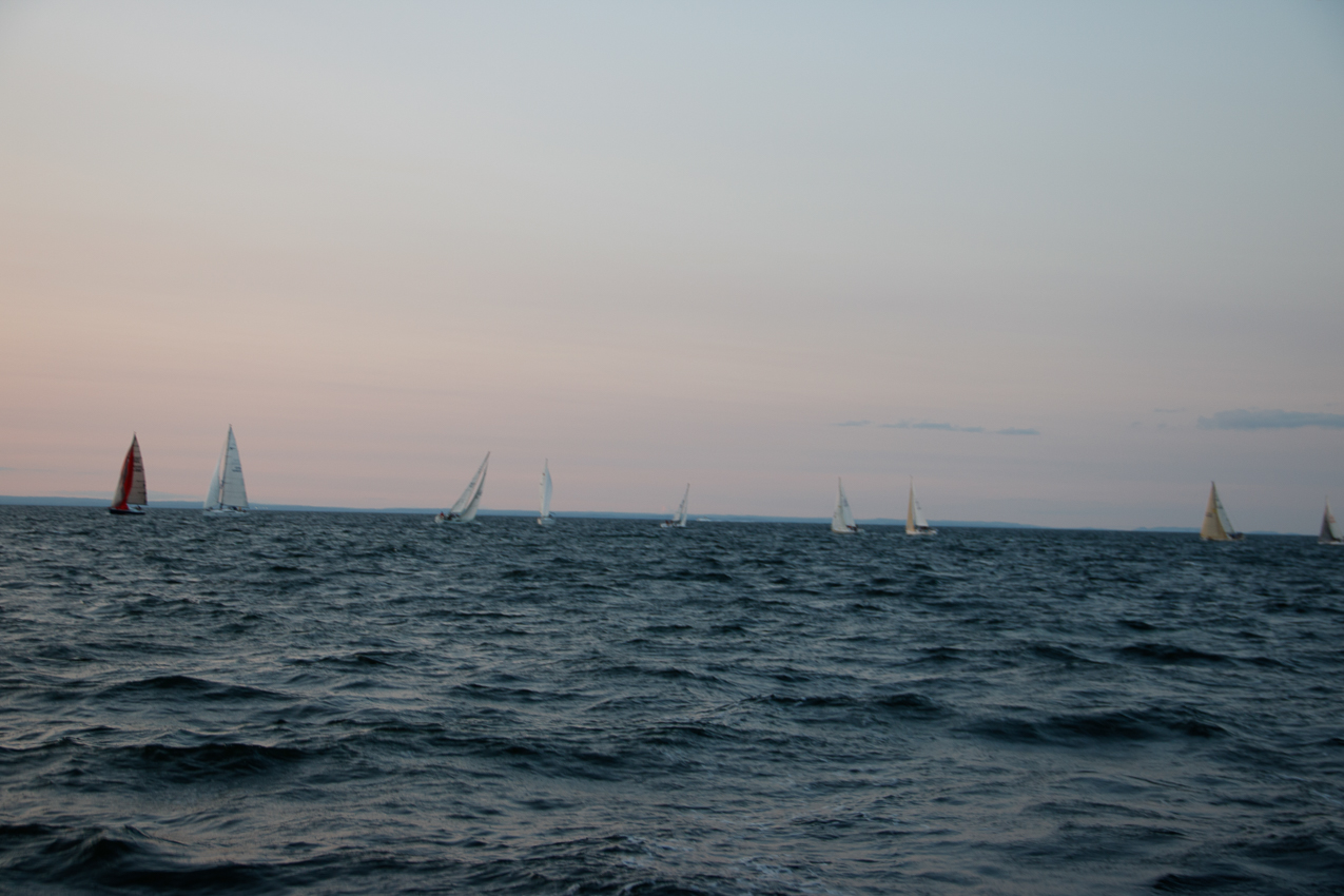 MSSA 2017 Racing Summer Series Race 8 of 8 - final race  ~~  10 plus knots at the start - very spirited.  Taken from s/v Akula non-spin Divison D