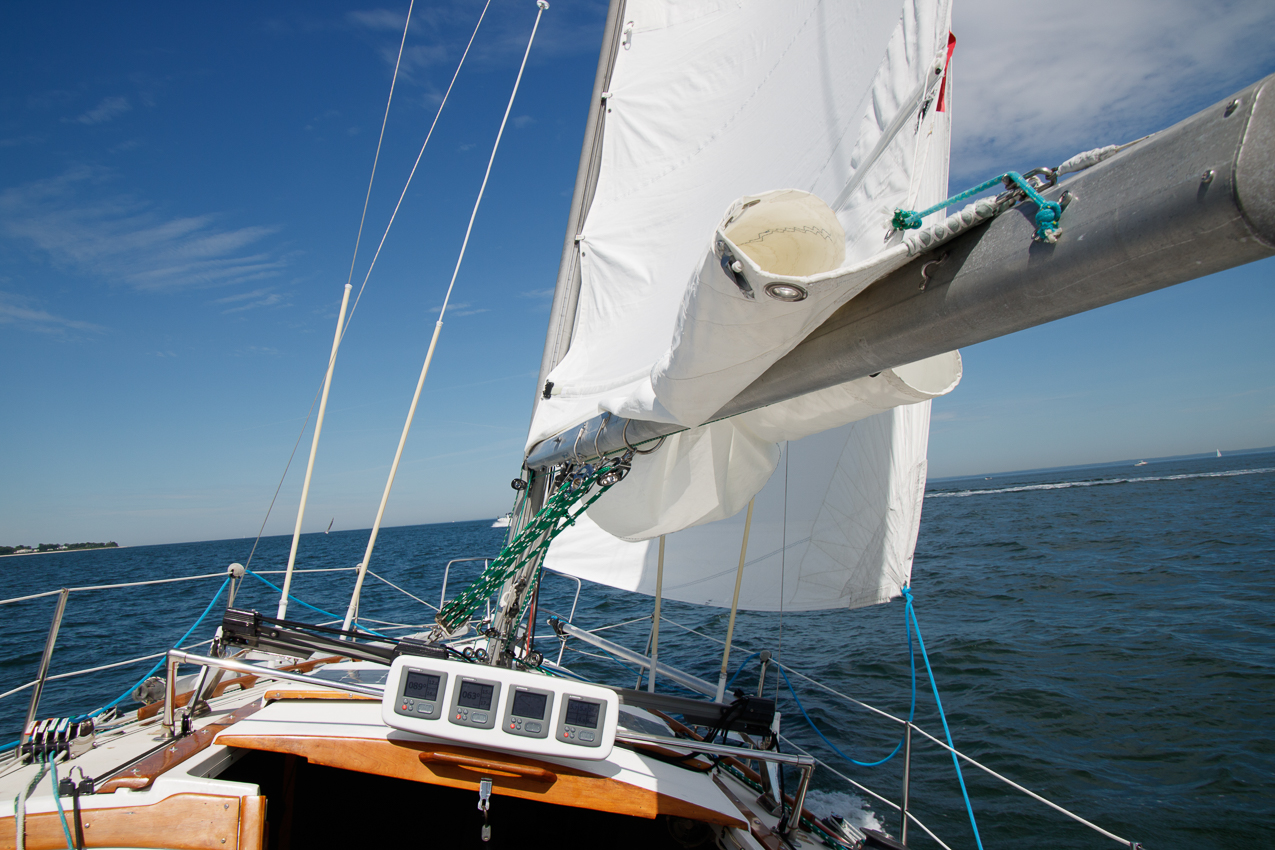 Akula Reefed as wind went over 15 kts sustained  ~~  MSSA Long Distance Race 2019 - 27 NM and  15 plus kts sustained and gusts over 23 kts.