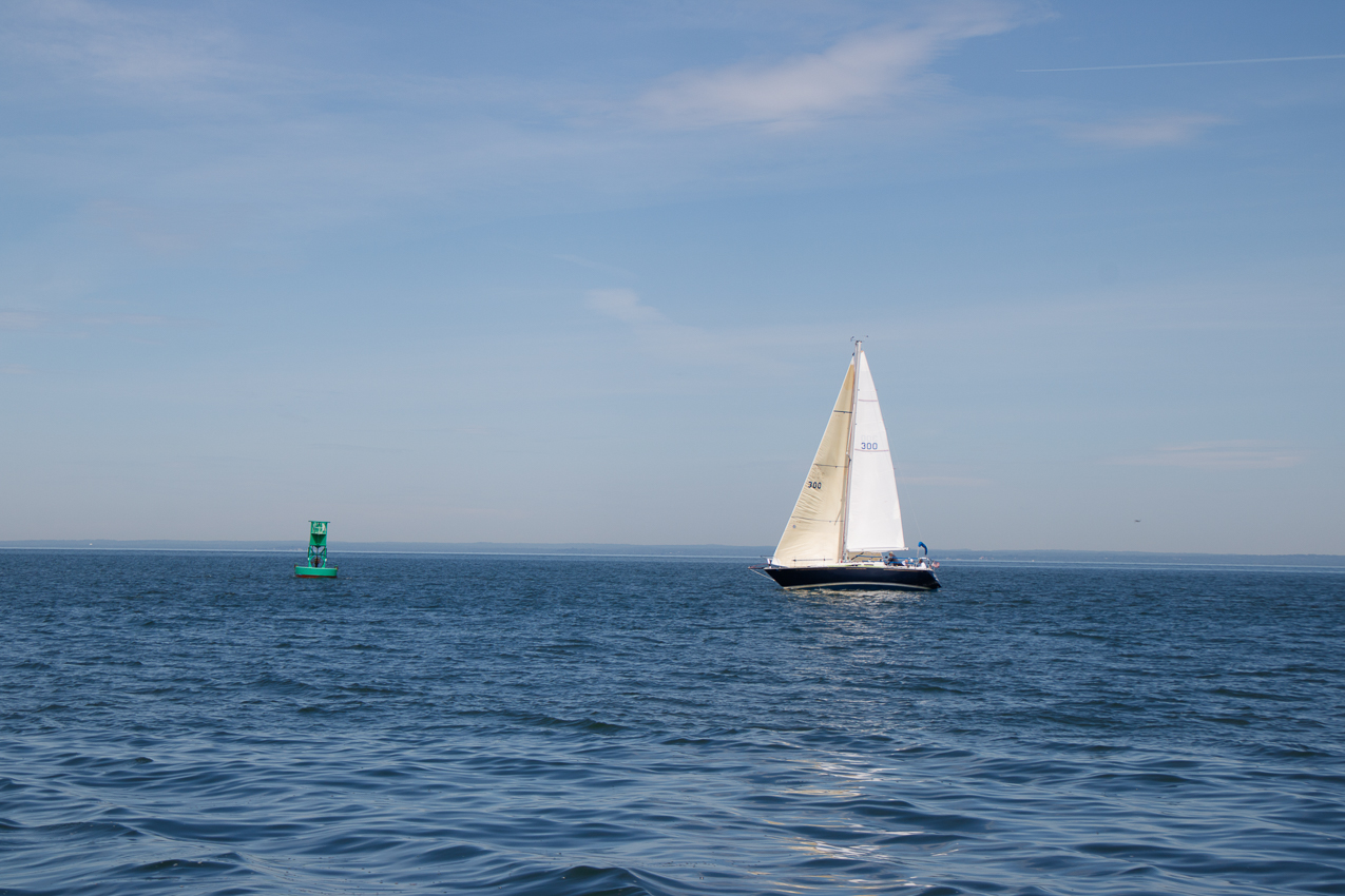 Six Degrees  making the West turn at Green Can 11  ~~  MSSA Long Distance Race 2019 - 27 NM and  15 plus kts sustained and gusts over 23 kts.