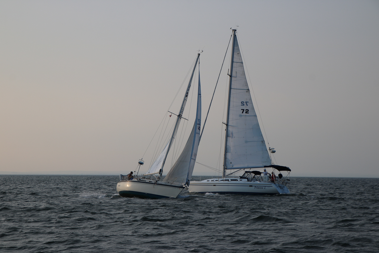 MSSA Double Handed Series  ~~  August 10, 2020:  s/v Akula was R/C and Course was SW2 in 15 knots sustained with gusts to 21 kts.