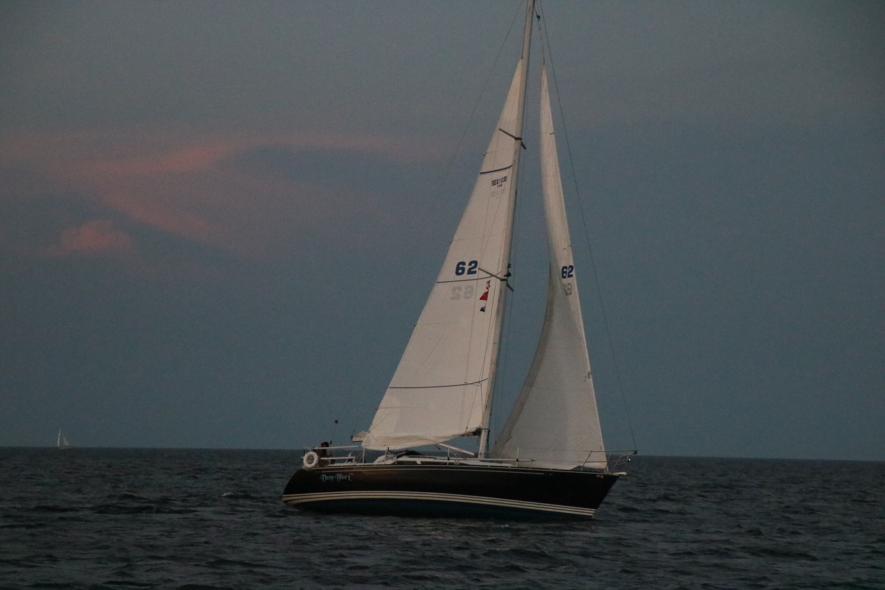 MSSA Double Handed Series  ~~  August 10, 2020:  s/v Akula was R/C and Course was SW2 in 15 knots sustained with gusts to 21 kts.