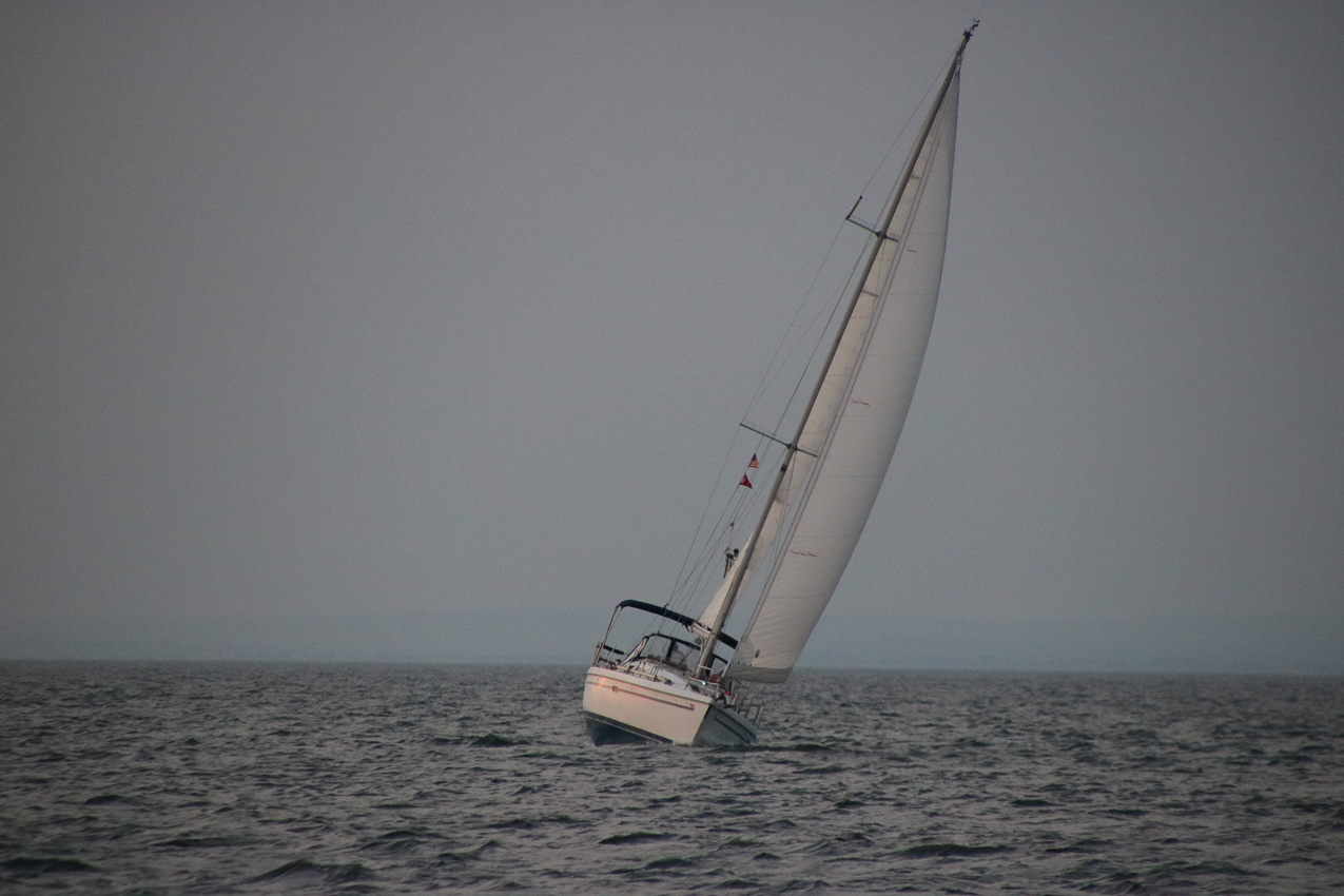 MSSA Double Handed Series  ~~  August 10, 2020:  s/v Akula was R/C and Course was SW2 in 15 knots sustained with gusts to 21 kts.