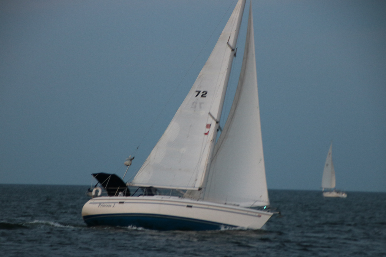 MSSA Double Handed Series  ~~  August 10, 2020:  s/v Akula was R/C and Course was SW2 in 15 knots sustained with gusts to 21 kts.