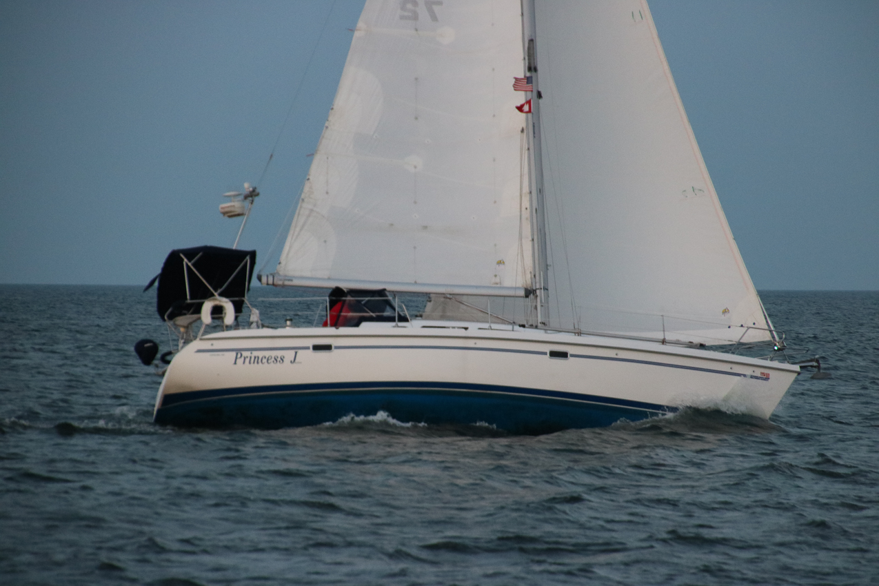 MSSA Double Handed Series  ~~  August 10, 2020:  s/v Akula was R/C and Course was SW2 in 15 knots sustained with gusts to 21 kts.