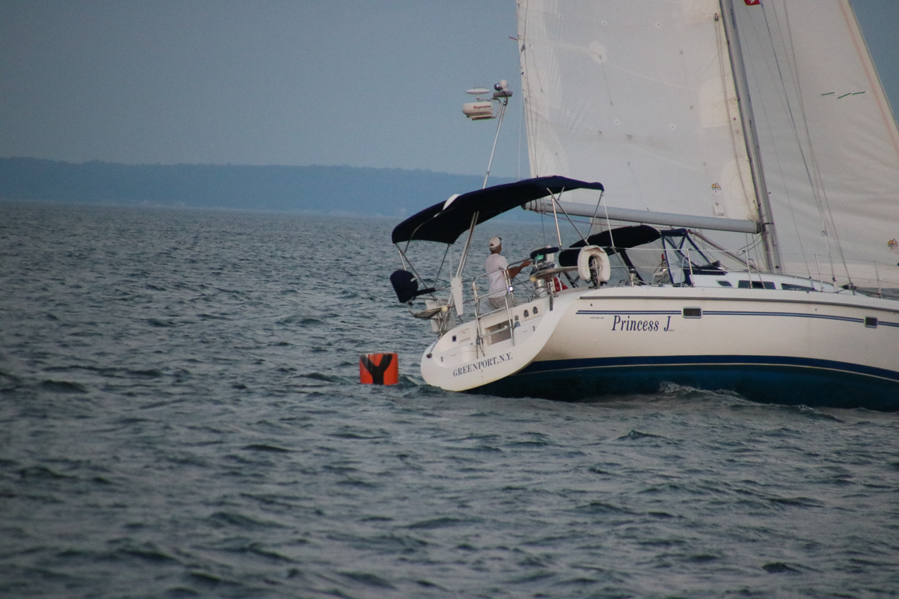 MSSA Double Handed Series  ~~  August 10, 2020:  s/v Akula was R/C and Course was SW2 in 15 knots sustained with gusts to 21 kts.