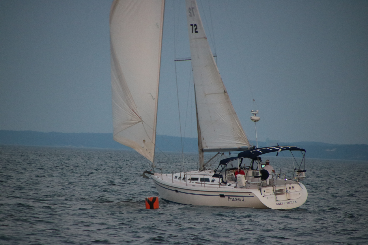 MSSA Double Handed Series  ~~  August 10, 2020:  s/v Akula was R/C and Course was SW2 in 15 knots sustained with gusts to 21 kts.