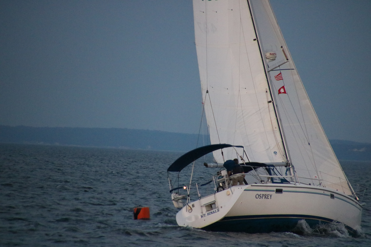 MSSA Double Handed Series  ~~  August 10, 2020:  s/v Akula was R/C and Course was SW2 in 15 knots sustained with gusts to 21 kts.