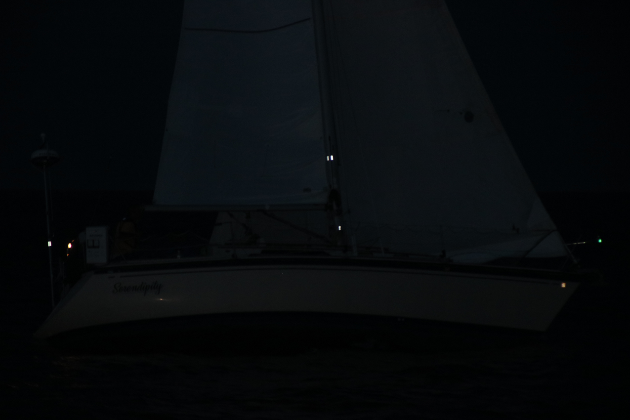 MSSA Double Handed Series  ~~  August 10, 2020:  s/v Akula was R/C and Course was SW2 in 15 knots sustained with gusts to 21 kts.