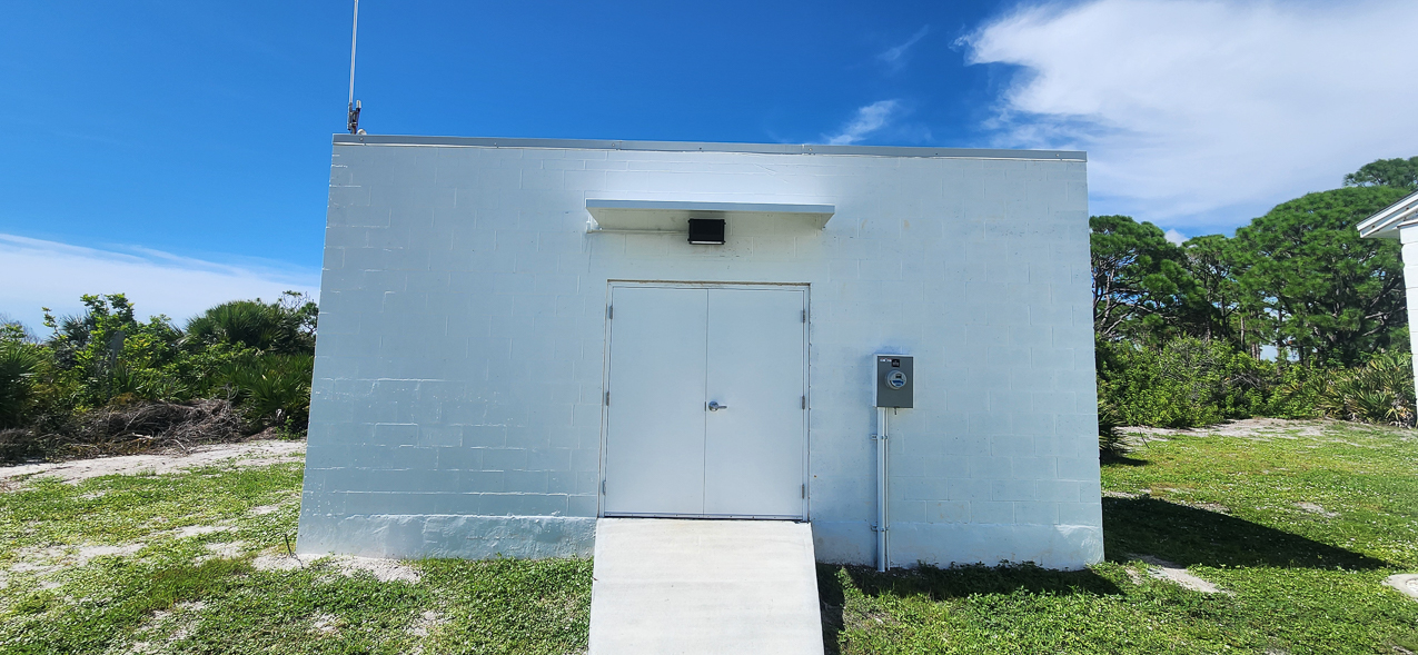 Storage West USF : US Coast Guard Venice Mission Support & Training Center September 2025  ~~  Storage Building Roof and Door leaks