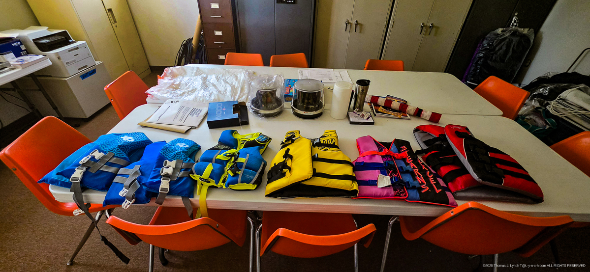 Donated USCG Aux PFDS and Assorted items