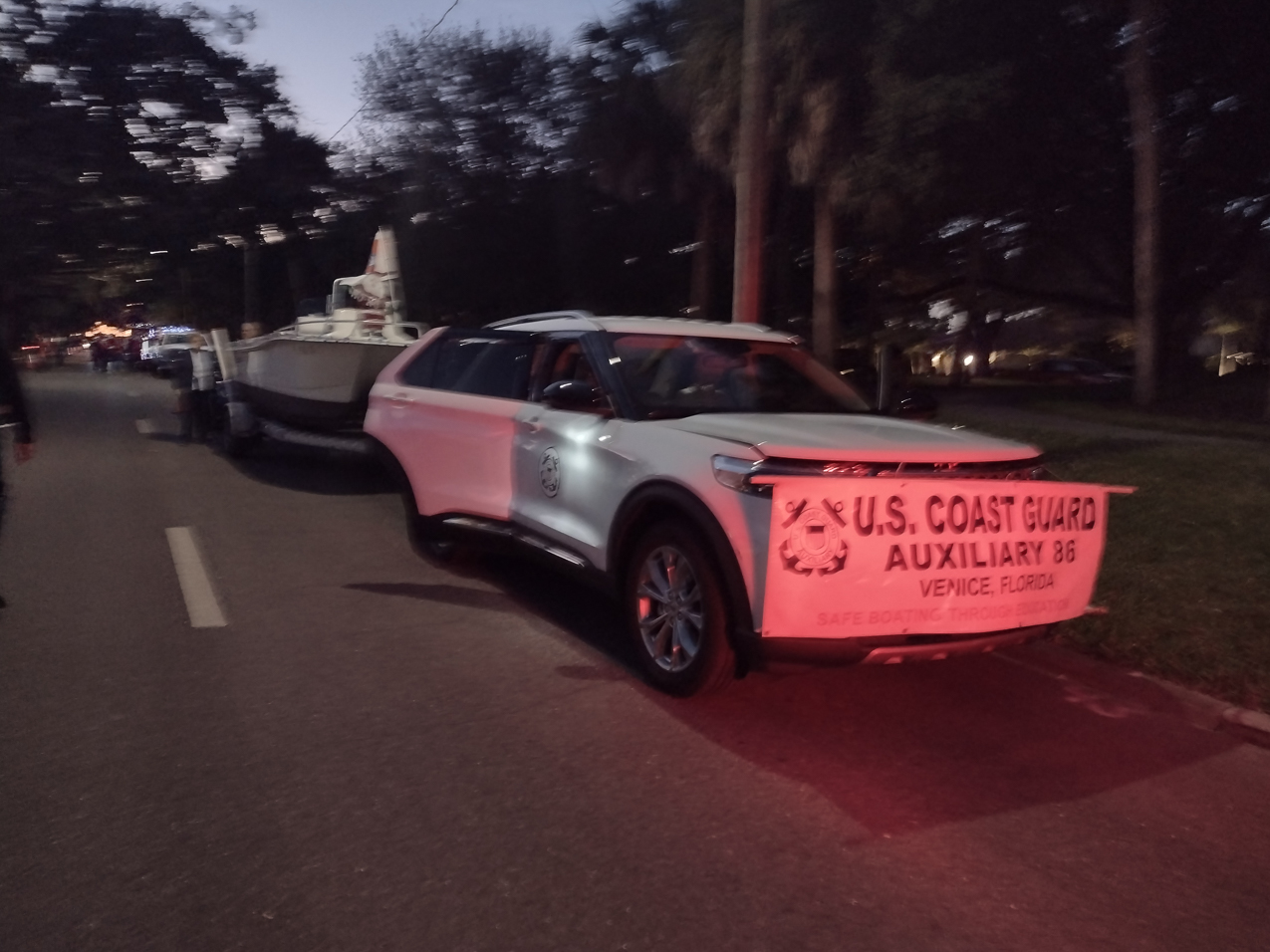 USCG Aux Flotilla 86 Venice Holiday Parade 2021  ~~  