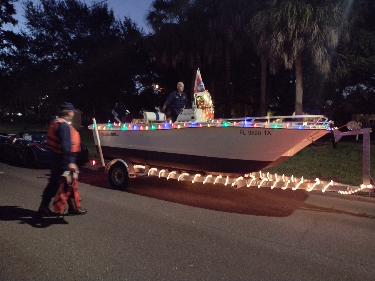 USCG Aux Flotilla 86 Venice Holiday Parade 2021  ~~  