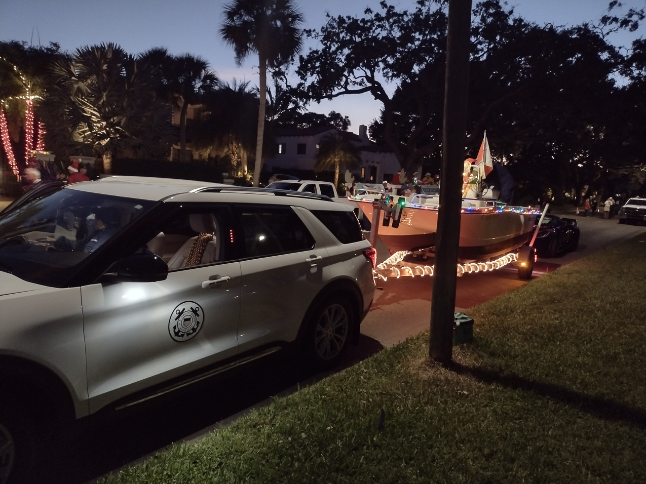 USCG Aux Flotilla 86 Venice Holiday Parade 2021  ~~  