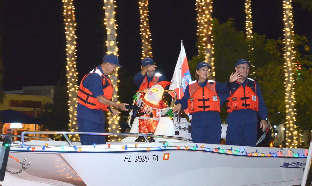 USCG Aux Flotilla 86 Venice Holiday Parade 2021  ~~  