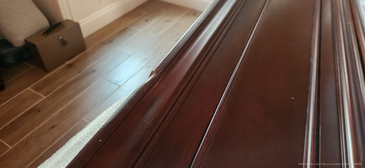 Damaged King Bed Side Rail
