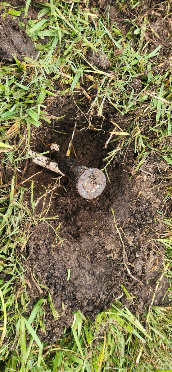 Irrigation project - underground pipes and wires