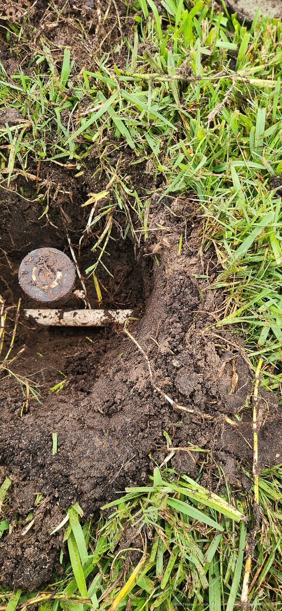 Irrigation project - underground pipes and wires