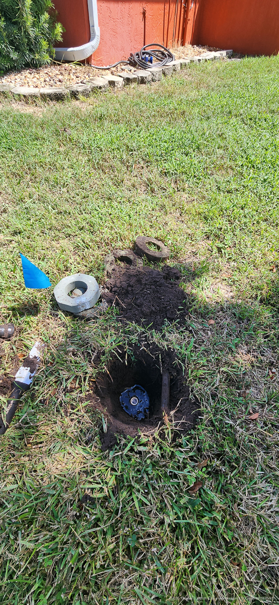 Irrigation project - underground pipes and wires