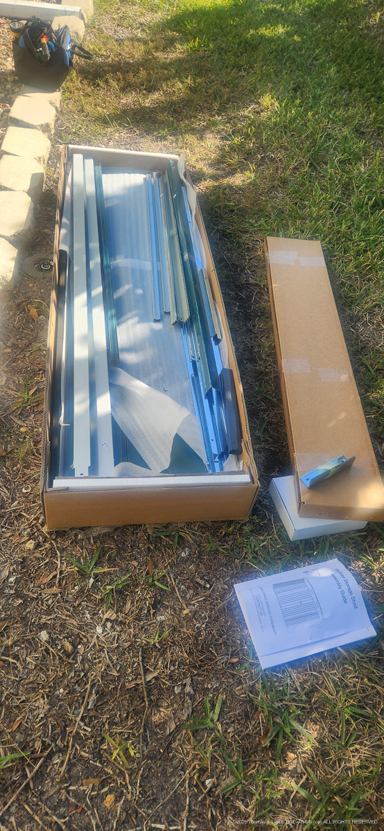 Shed project, about 500 screws and sharp edges.