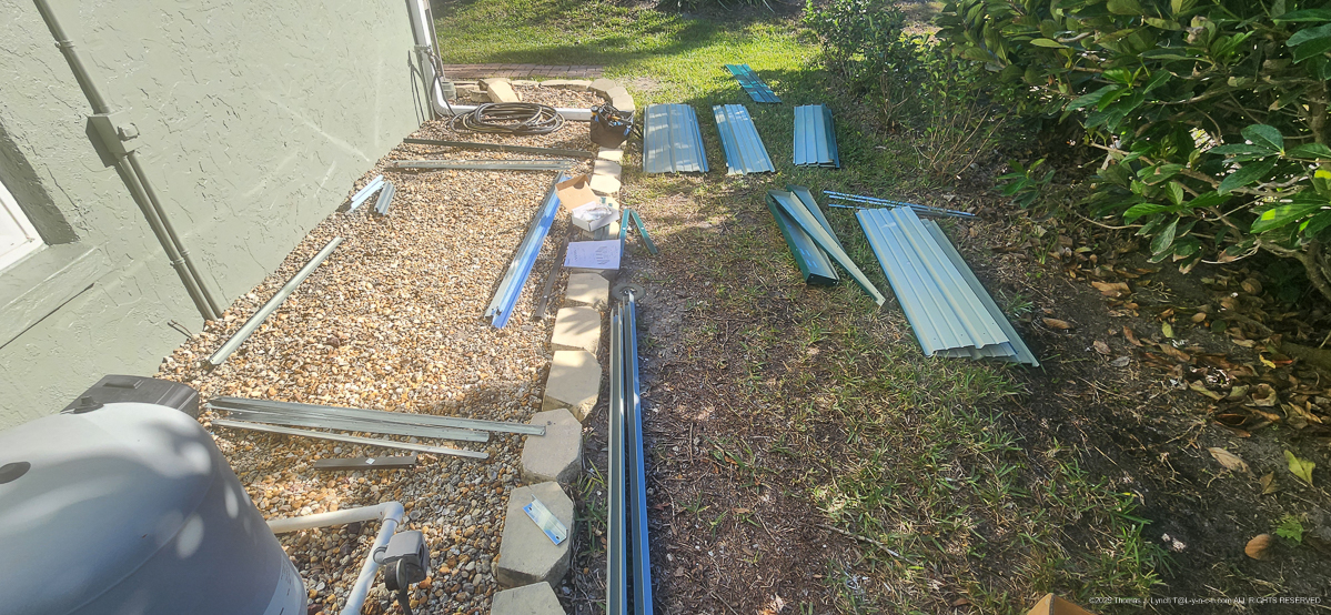 Shed project, about 500 screws and sharp edges.