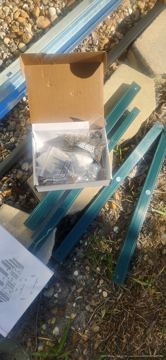 Shed project, about 500 screws and sharp edges.